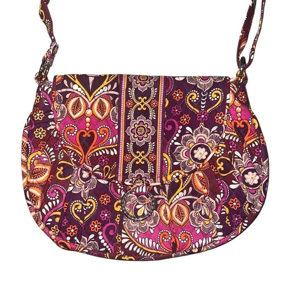Vera Bradley Safari Sunset Saddle Up Crossbody Purse Bag Pink Retired EUC - Picture 3 of 7